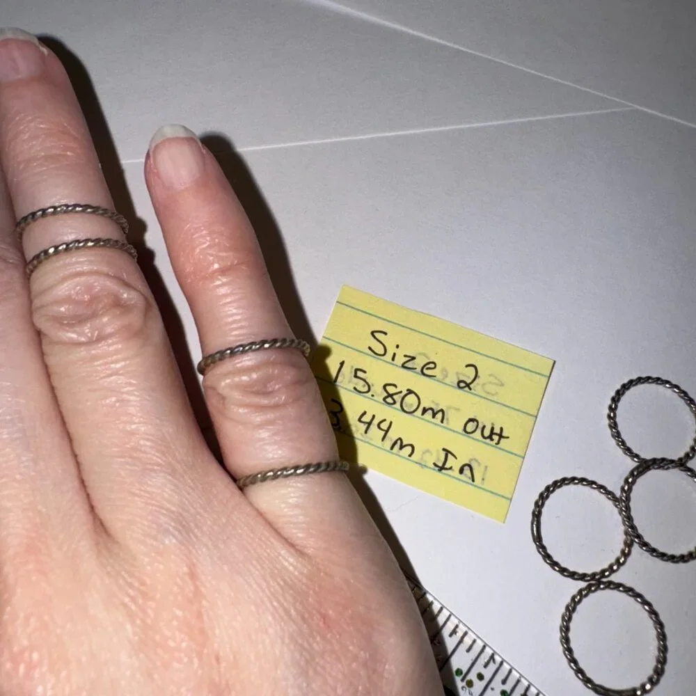 Sterling Silver Twisty Ring, Size 2